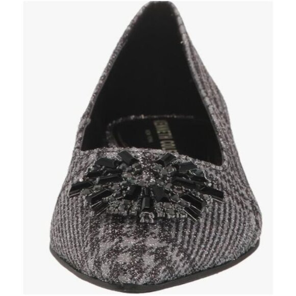 Kenneth Cole New York Women's Gaya Starburst Flats Black, Silver Size 5.5 New - Picture 3 of 8